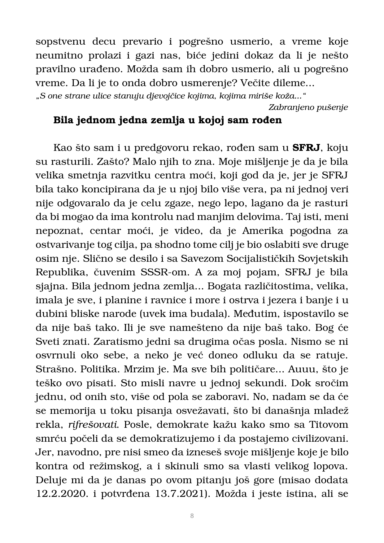 Страна 9 рукописа „Nikada objavljene kolumne”